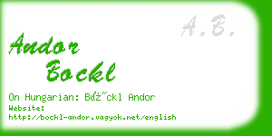 andor bockl business card